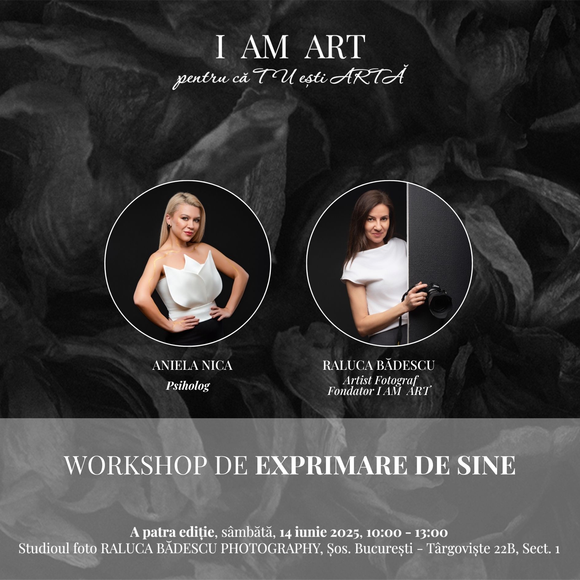 I AM ART, ediția a patra – Un workshop despre exprimare de sine și despre fotografie de portret.
